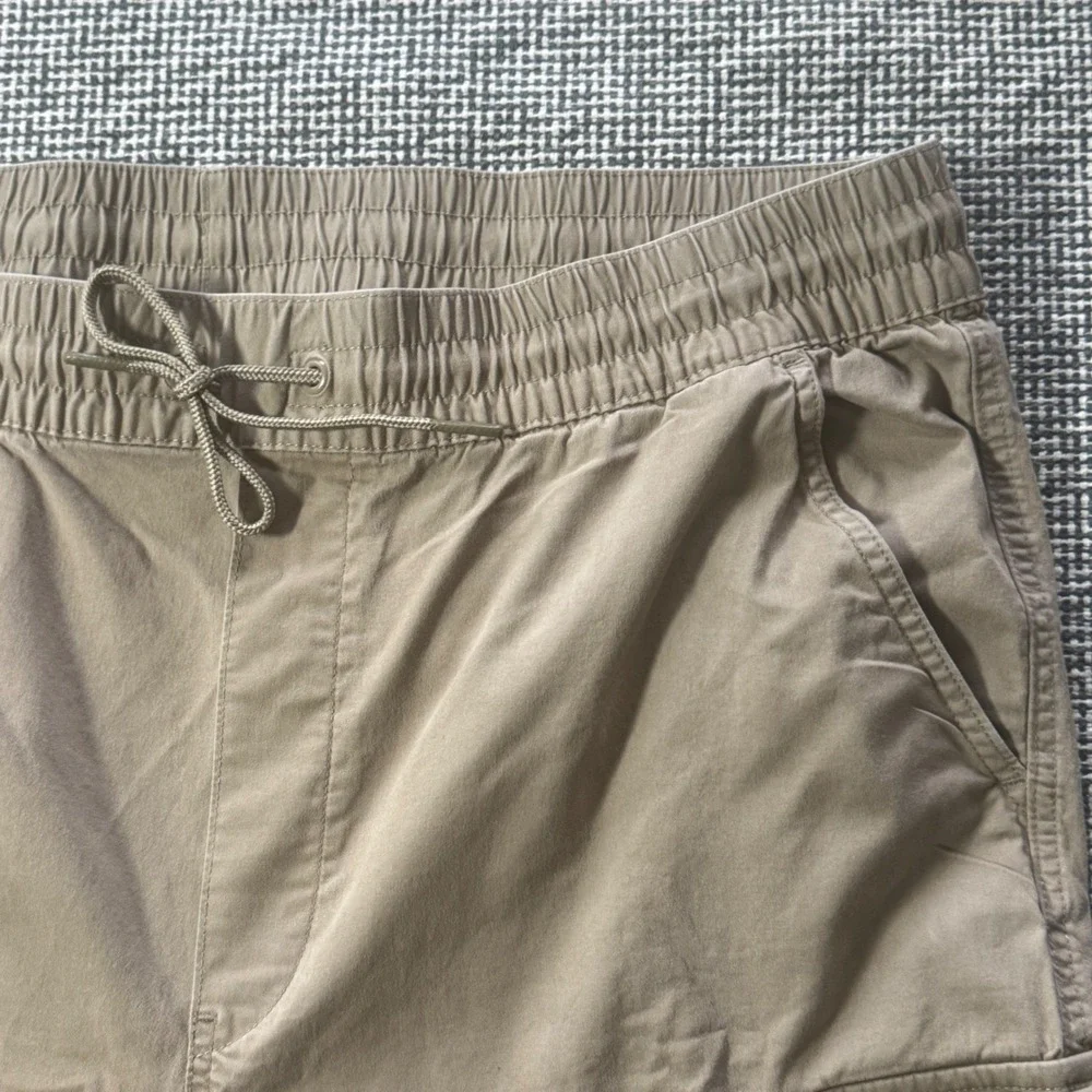 HM Mens Slim Fit Cargo Joggers Khaki Tan Elastic Waist Pants Size XXL